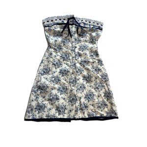 NWT With Jean Sabrin Dress in Toile Papillon BLue